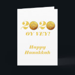 Funny Hanukkah Oy Vey 2020 Gelt Coin Feiertagskarte<br><div class="desc">Dieses Design entstand aus meiner einzigartigen Acrylmalerei. Sie kann personalisiert werden, indem Sie auf die Schaltfläche Anpassen klicken und den Namen, die Initialen oder die Wörter ändern. Sie können auch die Textfarbe und den Textstil ändern oder den Text für nur ein Bild löschen. Kontaktieren Sie mich unter colorflowcreations@gmail.com , wenn...</div>