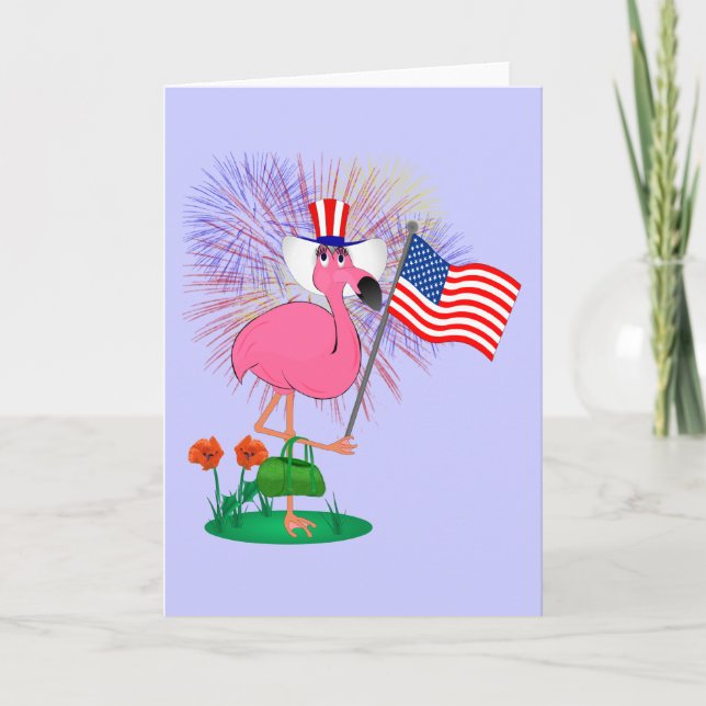 Funny Happy 4th of July Greeting Card Karte (Vorderseite)