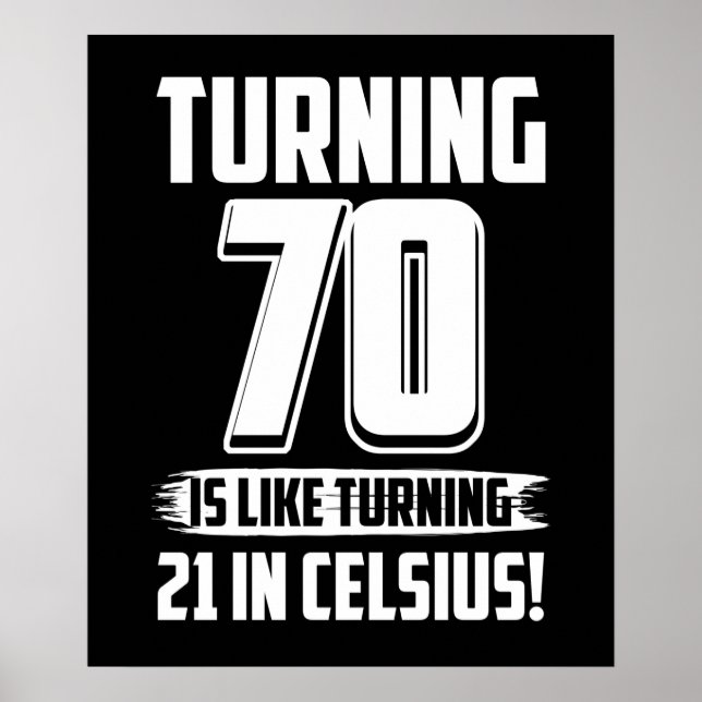 Funny Happy 70. Geburtstag Poster (Vorne)