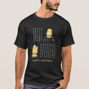 Funny Happy Birthday Binary Code Programmer Entwic T-Shirt
