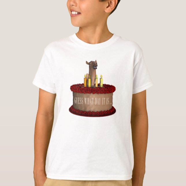 Funny Happy Birthday Camel T-Shirt (Vorderseite)
