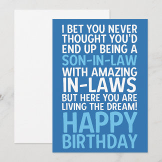 Funny Happy Birthday Card für Schwiegersohn Einladung