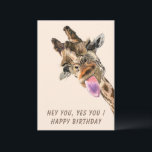 Funny Happy Birthday Card mit spielerischer Giraff<br><div class="desc">Glückliche Geburtstagskarte mit Funny Giraffe Tongue Out und spielerischer Wink Cartoon Zeichnend Tierlächeln - Wählen / Fügen Sie Ihren einzigartigen Text / Schriftart / Farbe - Ihre Sonderkarte erstellen - Vergrössern und verschieben oder entfernen und fügen Sie Elemente / Bild mit Anpassungs-Tool! - Zeichn und Design von MIGNED. Sie können...</div>