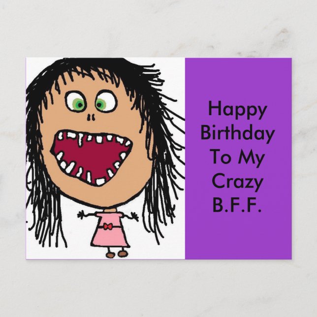 Funny Happy Birthday Card Postkarte (Vorderseite)