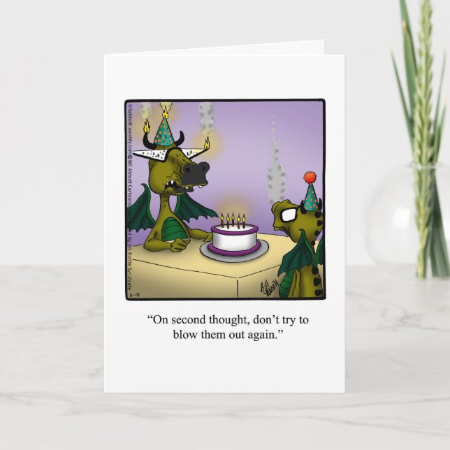 Funny Happy Birthday Grußkarte Karte (Vorderseite)