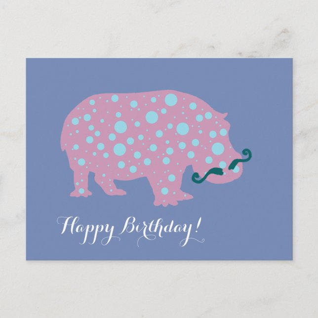 Funny Happy Birthday Postcard Postkarte (Vorderseite)