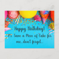 Funny Happy Birthday - Rett ein Stück Kuchen für m