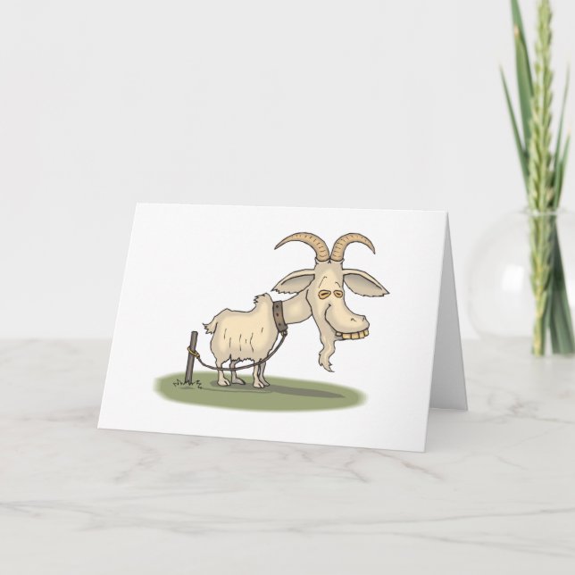 Funny Happy Birthday You Old Goat Card Karte (Vorderseite)