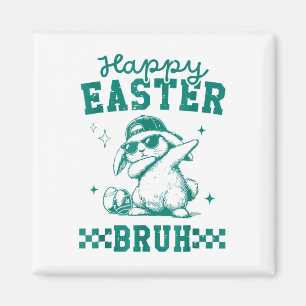 Funny Happy Easter Bruh Bunny Dabbing Niedlich Ost Magnet