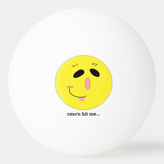 Funny Happy Face mit Sprichwort Tischtennisball (Vorderseite)