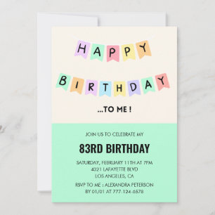 Funny Happy Geburtstag Spaß 83. Geburtstag Einladung