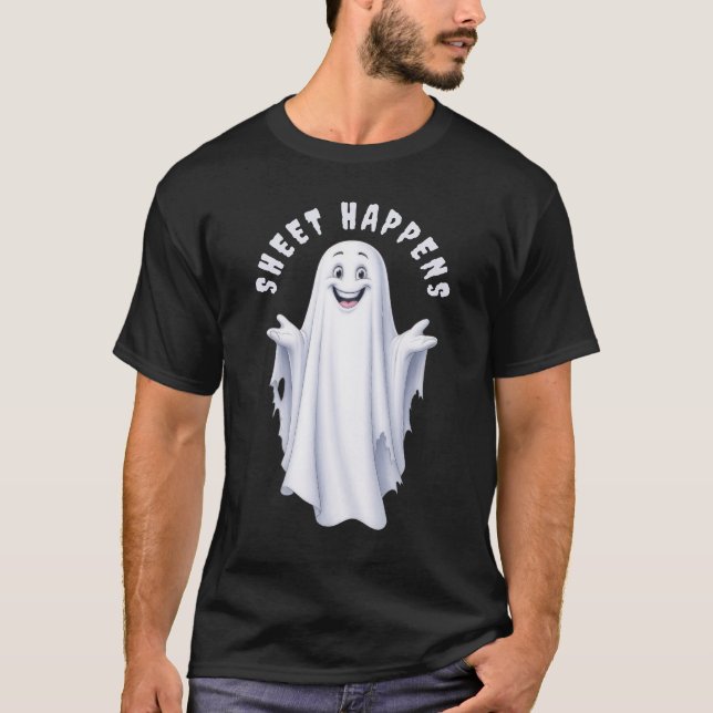 Funny Happy Ghost T-Shirt (Vorderseite)