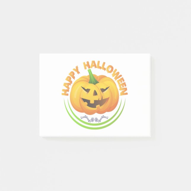 Funny Happy Halloween Beängstigende Pumpkin Post-I Post-it Klebezettel (Vorderseite)