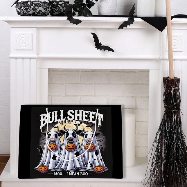 Funny Happy Halloween Bull Sheet Ghost Custom Große Geschenktüte (Funny Happy Halloween Bull Sheet ghost custom Large Gift Bag)