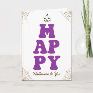 Funny Happy Halloween Grußbotschaft Karte