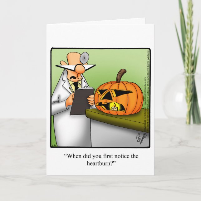 Funny Happy Halloween Grußkarte Karte (Vorderseite)