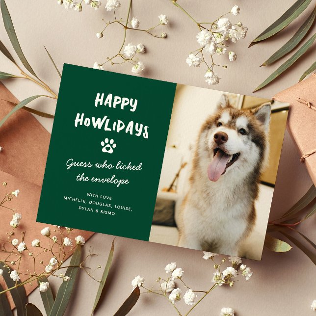 Funny Happy Howlidays Pet Hund Foto Weihnachten (Von Creator hochgeladen)