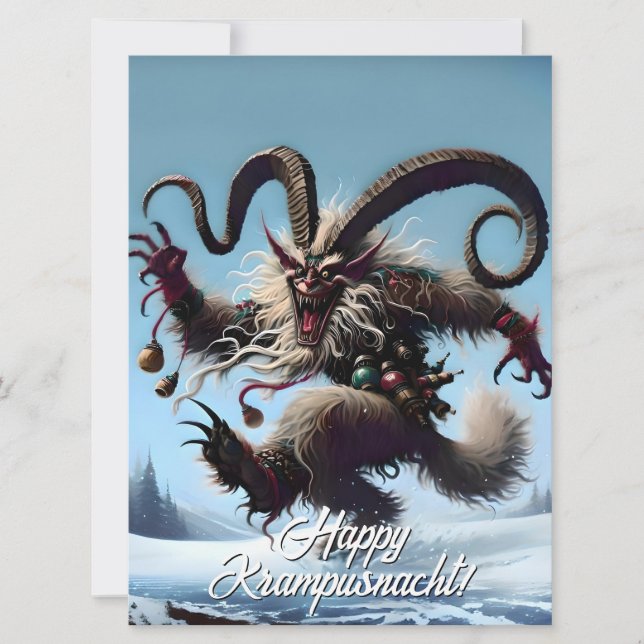 Funny Happy Krampusnacht Feiertagskarte (Vorderseite)