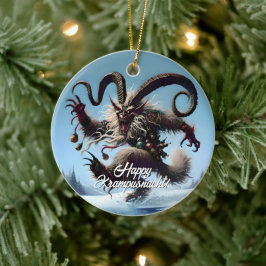 Funny Happy Krampusnacht Keramik Ornament