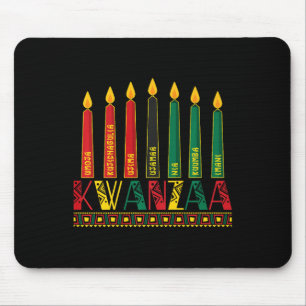 Funny Happy Kwanzaa Kinara Principles Candles Pan Mousepad