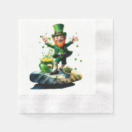 Funny Happy Lprechaun Serviette