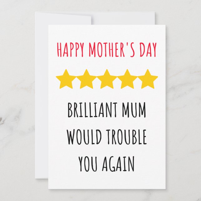 Funny Happy Mother's Day Card Feiertagskarte (Vorderseite)