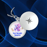 Funny Happy Mother's Day | Medaillon<br><div class="desc">Liebe Mutter, alle meine Liebe, Deine Lieblings-Tochter auf der Rückseite mit einem Spieler auf der Vorderseite mit Muttertag. Die Rückseite ist vollständig anpassbar, ebenso wie das Bild vorne.</div>