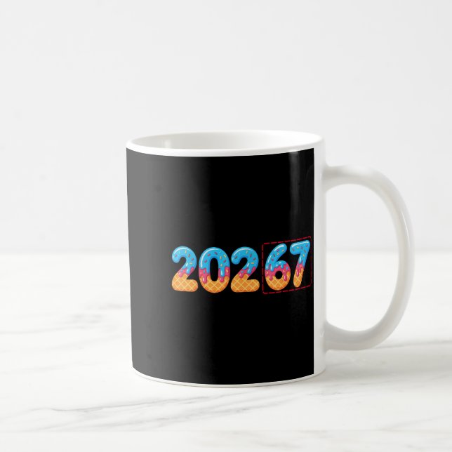 Funny Happy New Year 2026 20267 Ice Cream Drip 67  Kaffeetasse (Rechts)
