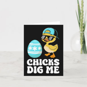 Funny Happy Oster Chicks Dig Me Ostereier Karte
