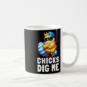 Funny Happy Ostertag Chicks Dig Me Ostertüte Kaffeetasse