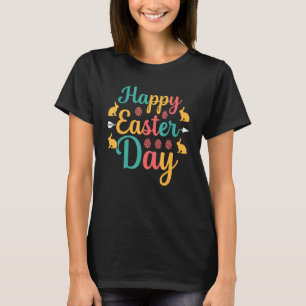 Funny Happy Ostertag Niedlicher Hase mit Eiern Ost T-Shirt