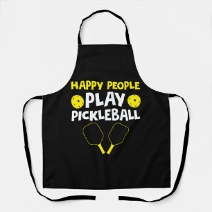 Funny Happy People Play Pickleball Schürze