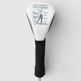 Funny Happy Rente Golfer Thema Retro Golf Headcover