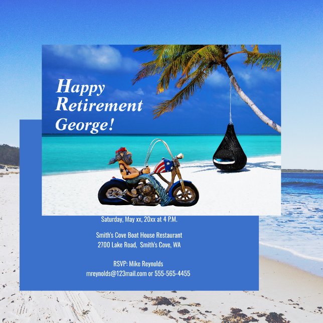 Funny Happy Retirement Party - Biker Motorradfahre Einladung (Von Creator hochgeladen)