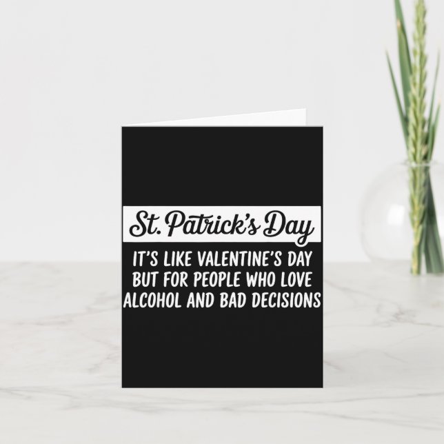 Funny Happy St Patricks Day Irish Shamrock Lucky M Karte (Vorderseite)