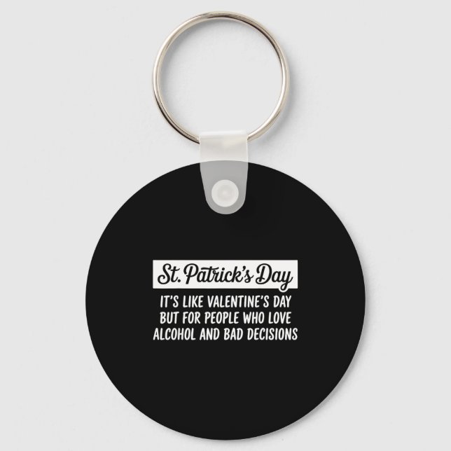 Funny Happy St Patricks Day Irish Shamrock Lucky M Schlüsselanhänger (Vorderseite)
