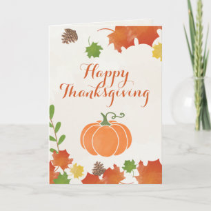 Funny Happy Thanksgiving Pumpkin Grußkarte Ankündigung