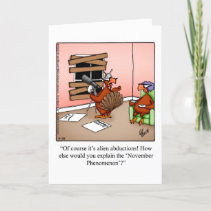 Funny Happy Thanksgiving Spaß Grußkarte Feiertagskarte