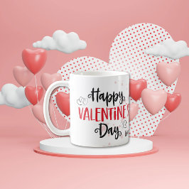 Funny Happy Valentines Day Black Cat Lover Kaffeetasse