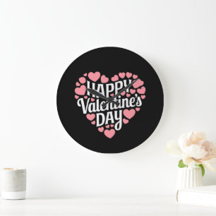 Funny Happy Valentines Day Herzlich Liebe Große Wanduhr