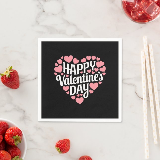 Funny Happy Valentines Day Herzlich Liebe Serviette (Beispiel)