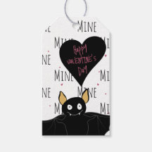 Funny Happy Valentine's Day "Mine Pattern" Bat