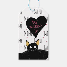 Funny Happy Valentine's Day "Mine Pattern" Bat Geschenkanhänger