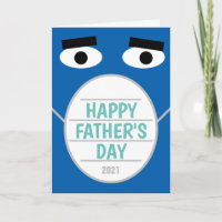 Funny Happy Vatertag 2022 Blaue Gesichtsmaske