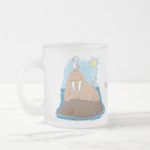 Funny happy walrus Cartoon Illustration Mattglastasse