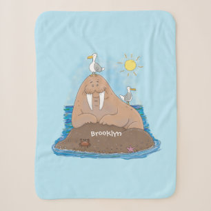 Funny happy walrus Cartoon Illustration Sherpadecke