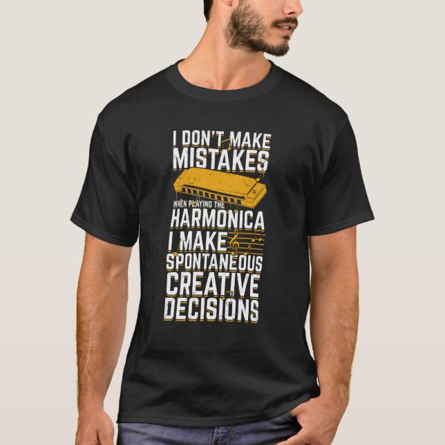 Funny Harmonica Player Geschenk T-Shirt (Vorderseite)