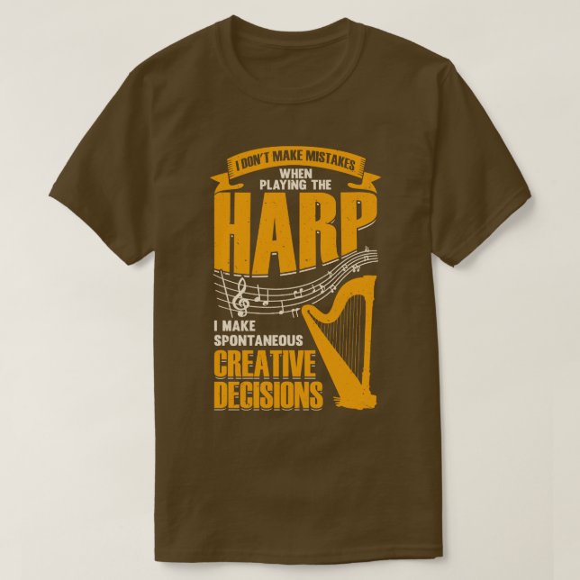 Funny Harp Player Music Musician Harpist Geschenk T-Shirt (Design vorne)