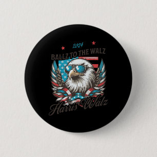 Funny Harris Walz 2024 Ballz für die Walz-Wahl Button