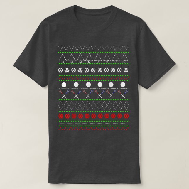 Funny hässlich Weihnachten Pullover Lacrosse Desig (Design vorne)